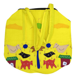 16 × 16 inch Modern Patchwork Cotton Bag - Yellow