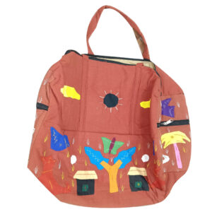 19 × 17 inch Cotton Modern Patchwork Bag - Special - BrickRed