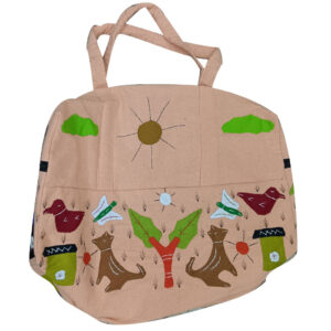 19 × 17 inch Cotton Modern Patchwork Bag - Special - Light Orange