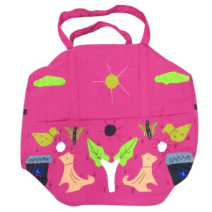 19 × 17 inch Cotton Modern Patchwork Bag - Special - Pink