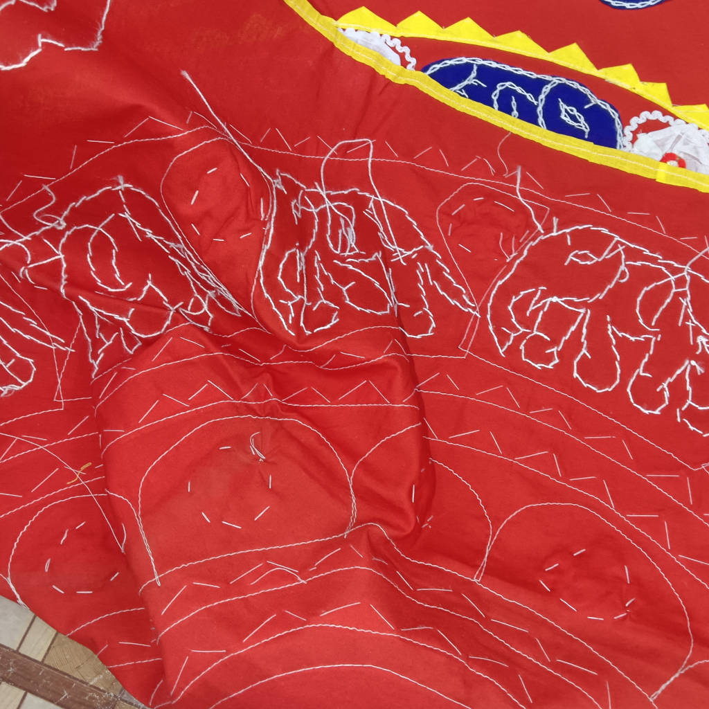 3 × 3 ft Handcrafted Traditional Cotton Elephant Design - Thin Fabric