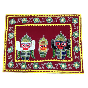 2.5 × 1.5 ft Velvet JBS Handcrafted - Maroon