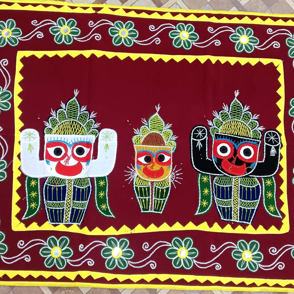 2.5 × 1.5 ft Velvet JBS Handcrafted - Maroon