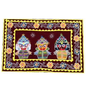 4 × 2 ft Pipili Applique JBS Handcrafted - Maroon