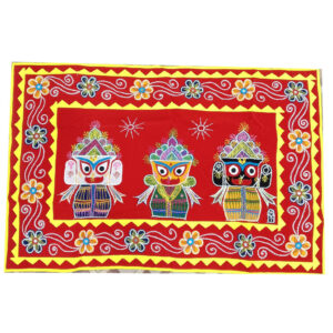 4 × 2 ft Pipili Applique JBS Handcrafted - Red