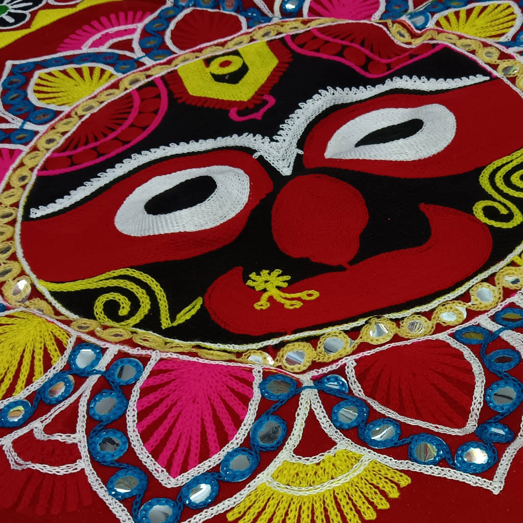 3 × 3 ft jagannath Embroidery Wool - Red