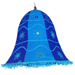18 inch Cotton Bell Hanging Lamp - Blue