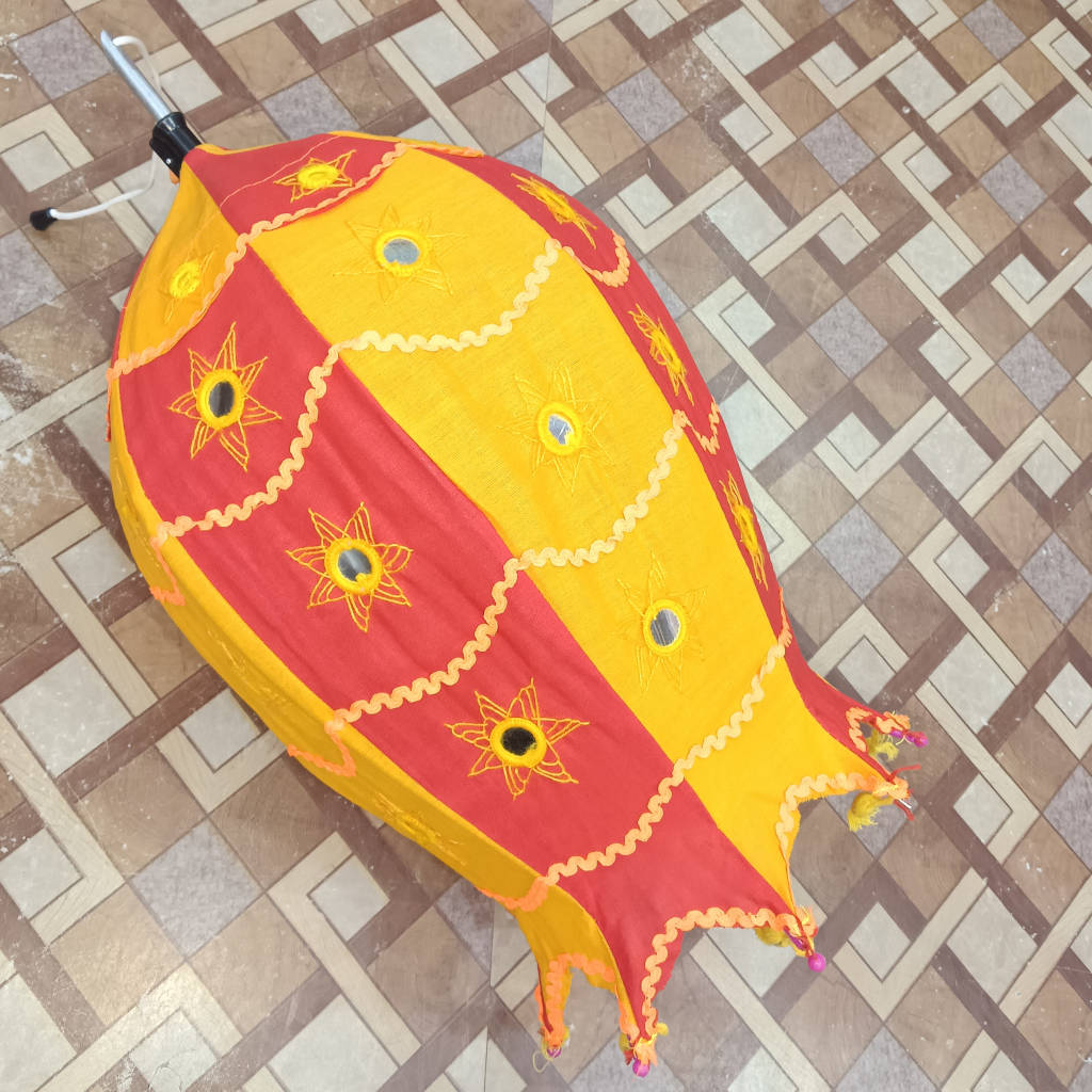 20 inch Cotton Dolphin Hanging Lamp - Red Yellow