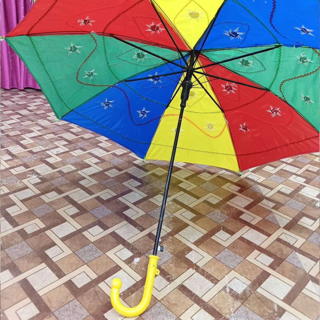 Pipili Applique Cotton Waterproof Umbrella - Multi Colour