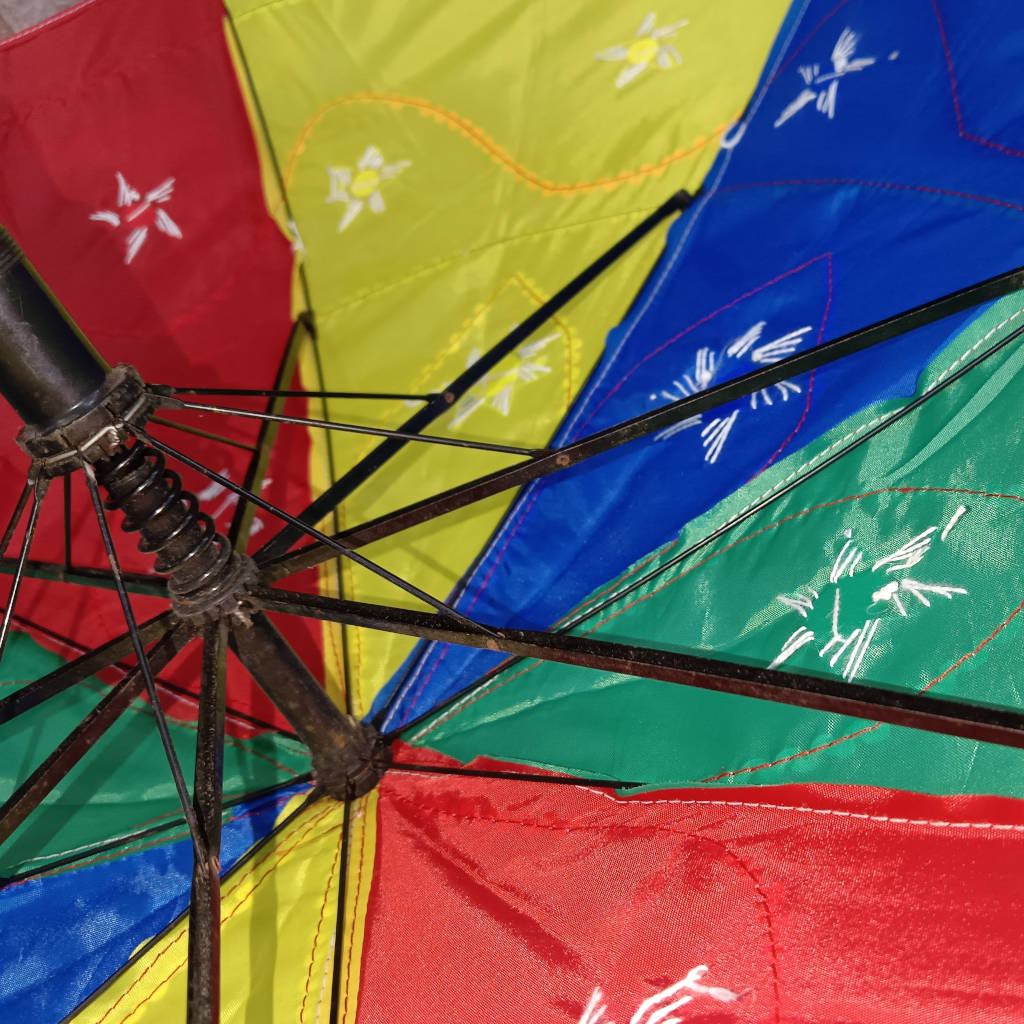 Pipili Applique Cotton Waterproof Umbrella - Multi Colour