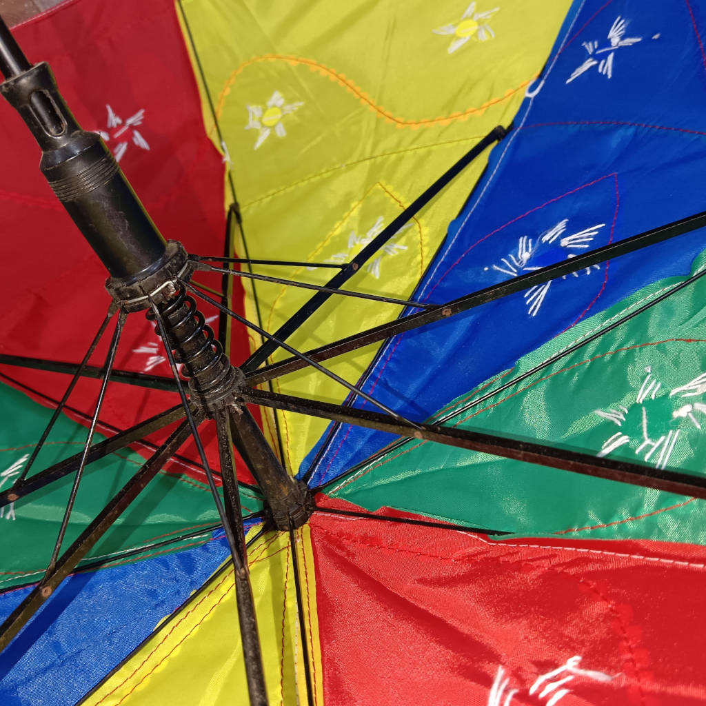Pipili Applique Cotton Waterproof Umbrella - Multi Colour