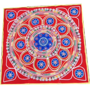 3 × 3 ft Velvet Flower Design - Machine Made