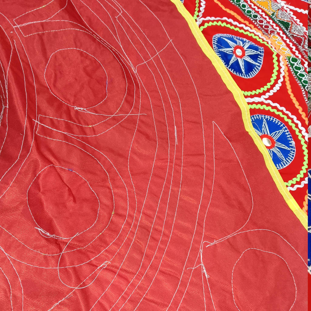 3 × 3 ft Velvet Flower Design - Machine Made